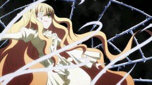 Rating: Safe Score: 0 Tags: 1girl blonde_hair dress eyepatch frills green_eyes image kirakishou long_hair solo thighhighs weapon User: admin