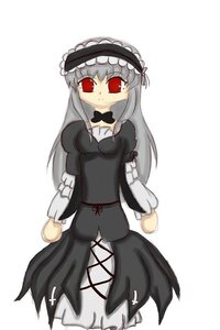 Rating: Safe Score: 0 Tags: 1girl black_dress dress frills full_body hairband image long_hair long_sleeves looking_at_viewer red_eyes silver_hair simple_background solo standing suigintou white_background User: admin