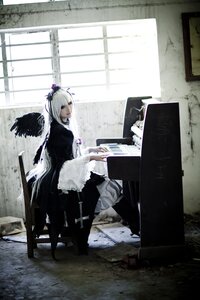 Rating: Safe Score: 0 Tags: 1girl apron auto_tagged dress feathers flower indoors instrument piano sitting solo standing suigintou window wings User: admin