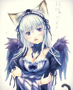 Rating: Safe Score: 0 Tags: 1girl animal_ears blue_eyes breasts cat_ears cat_tail cleavage hairband image kemonomimi_mode large_breasts lolita_hairband long_hair long_sleeves open_mouth silver_hair solo suigintou tail upper_body wings User: admin
