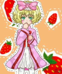 Rating: Safe Score: 0 Tags: 1girl apple blonde_hair blueberry blush bow cake cherry dress food food_print fruit grapes green_eyes hina_ichigo hinaichigo holding_fruit image long_sleeves object_namesake pink_bow pink_dress short_hair solo strawberry strawberry_print tomato watermelon User: admin