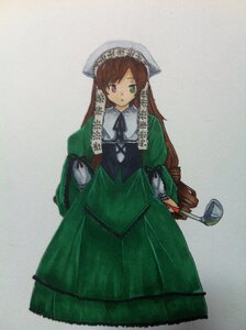 Rating: Safe Score: 0 Tags: 1girl brown_hair dress green_dress green_eyes heterochromia image long_hair long_sleeves looking_at_viewer red_eyes simple_background solo standing suiseiseki twintails very_long_hair watering_can User: admin