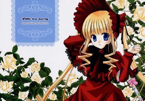 Rating: Safe Score: 0 Tags: 1girl blonde_hair blue_eyes bonnet bow bowtie dress drill_hair flower image long_hair long_sleeves looking_at_viewer pink_rose red_dress ringlets rose shinku solo twin_drills twintails white_flower white_rose User: admin