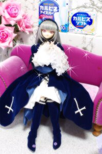 Rating: Safe Score: 0 Tags: 1girl boots doll dress flower frills lolita_fashion long_hair pink_rose rose silver_hair sitting solo sparkle suigintou thighhighs User: admin