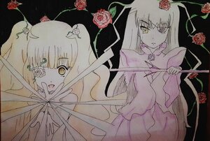 Rating: Safe Score: 0 Tags: 2girls bangs barasuishou dress flower hair_ornament image kirakishou long_hair multiple_girls pair pink_flower pink_rose red_flower red_rose rose thorns vines yellow_eyes User: admin