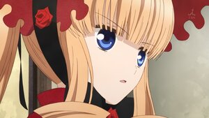 Rating: Safe Score: 0 Tags: 1girl bangs blonde_hair blue_eyes bow dress drill_hair flower hat image long_hair looking_at_viewer red_flower red_rose rose shinku solo twintails User: admin