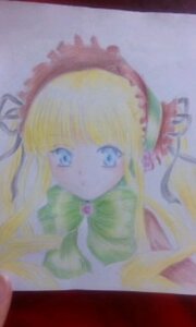 Rating: Safe Score: 0 Tags: 1girl bangs blonde_hair blue_eyes blurry dress image long_hair looking_at_viewer photo shinku solo User: admin