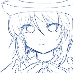 Rating: Safe Score: 0 Tags: 1girl bowtie closed_mouth eyebrows_visible_through_hair face hair_between_eyes hat image looking_at_viewer monochrome short_hair solo souseiseki white_background User: admin