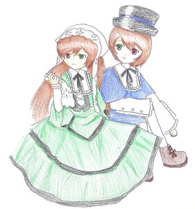 Rating: Safe Score: 0 Tags: 2girls blue_dress brown_hair dress frills green_dress green_eyes hat heterochromia holding_hands image long_hair long_sleeves looking_at_viewer multiple_girls pair red_eyes short_hair siblings simple_background sisters smile souseiseki suiseiseki twins white_background User: admin