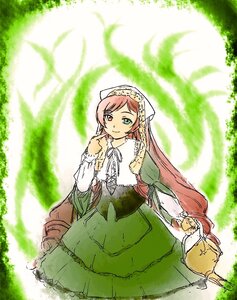 Rating: Safe Score: 0 Tags: 1girl dress frills green_dress green_eyes heterochromia image long_hair long_sleeves looking_at_viewer outdoors red_eyes smile solo suiseiseki very_long_hair User: admin