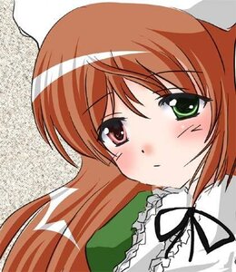 Rating: Safe Score: 0 Tags: 1girl black_ribbon blush brown_hair closed_mouth dress frills green_eyes image long_hair looking_at_viewer neck_ribbon ribbon simple_background solo suiseiseki white_background User: admin