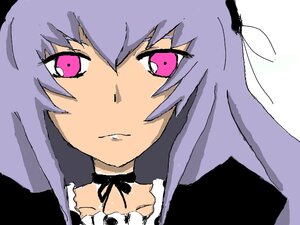 Rating: Safe Score: 0 Tags: 1girl black_ribbon choker closed_mouth collarbone dress image long_hair looking_at_viewer portrait purple_eyes purple_hair ribbon solo suigintou User: admin