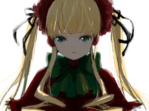 Rating: Safe Score: 0 Tags: 1girl bangs blonde_hair blue_eyes bow bowtie closed_mouth cup dress flower image long_hair looking_at_viewer shinku simple_background solo twintails upper_body white_background User: admin