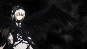 Rating: Safe Score: 0 Tags: 1girl black_background black_dress black_ribbon black_wings closed_mouth dress expressionless frills hairband image lolita_fashion long_hair long_sleeves looking_at_viewer red_eyes ribbon rose solo suigintou wings User: admin