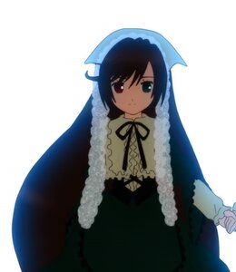 Rating: Safe Score: 0 Tags: 1girl black_dress black_ribbon closed_mouth dress frills green_eyes heterochromia image long_hair long_sleeves looking_at_viewer neck_ribbon red_eyes ribbon simple_background solo suiseiseki very_long_hair white_background User: admin