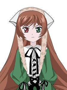 Rating: Safe Score: 0 Tags: 1girl black_ribbon blush brown_hair dress green_dress green_eyes head_scarf heterochromia image long_hair long_sleeves looking_at_viewer red_eyes ribbon simple_background solo suiseiseki upper_body very_long_hair white_background User: admin