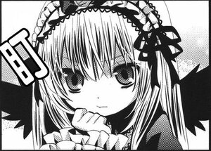Rating: Safe Score: 0 Tags: 1girl black_border border circle_cut close-up closed_mouth greyscale hairband image looking_at_viewer monochrome solo suigintou User: admin