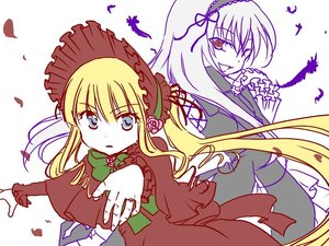 Rating: Safe Score: 0 Tags: 2girls black_wings blonde_hair blue_eyes bonnet bow bowtie dress feathers flower frills hairband image long_hair long_sleeves looking_at_viewer multiple_girls pair petals red_dress rose shinku simple_background suigintou twintails wings User: admin