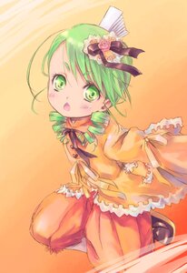 Rating: Safe Score: 0 Tags: 1girl arms_behind_back blush commentary_request dress drill_hair flower green_eyes green_hair hair_ornament image kanaria long_sleeves looking_at_viewer open_mouth orange_background orange_dress pokomi puffy_pants ribbon rose rozen_maiden short_hair sleeves_past_wrists solo twin_drills User: admin