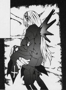 Rating: Safe Score: 0 Tags: 1girl greyscale image long_hair long_sleeves monochrome outdoors solo standing suigintou User: admin