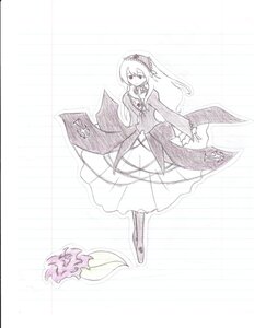 Rating: Safe Score: 0 Tags: 1girl dress frills full_body hairband image long_hair long_sleeves monochrome solo suigintou wings User: admin