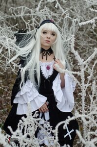 Rating: Safe Score: 0 Tags: 1girl black_dress black_ribbon blurry depth_of_field dress frills gothic_lolita hairband lips lolita_fashion long_hair long_sleeves realistic red_eyes ribbon solo suigintou wide_sleeves User: admin