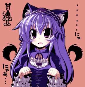 Rating: Safe Score: 0 Tags: 1girl animal_ears blush cat_ears commentary_request disney dress frills gothic_lolita hairband image kemonomimi_mode lolita_fashion lolita_hairband long_hair long_sleeves mickey_mouse paw_pose purple_eyes purple_hair rikumaru rozen_maiden silver_hair simple_background solo suigintou sweatdrop tail wings User: admin