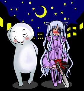 Rating: Safe Score: 0 Tags: 1girl barasuishou blush boots crescent_moon cross-laced_footwear eyepatch image knee_boots long_hair moon purple_footwear solo star_(symbol) very_long_hair User: admin