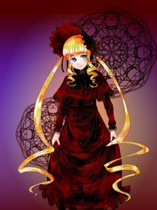 Rating: Safe Score: 0 Tags: 1girl 56636643_p0 blonde_hair blue_eyes bow dress drill_hair flower image long_hair looking_at_viewer red_dress shinku smile solo umbrella User: admin