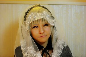 Rating: Safe Score: 0 Tags: 1girl altera_(fate) bangs blunt_bangs bridal_veil closed_mouth lace lace_trim lips looking_at_viewer portrait red_eyes ribbon see-through smile solo suigintou veil User: admin
