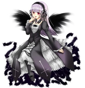 Rating: Safe Score: 0 Tags: 1girl auto_tagged black_wings dress feathers frilled_sleeves frills full_body hairband image juliet_sleeves long_hair long_sleeves looking_at_viewer pink_eyes puffy_sleeves sitting solo suigintou tongue tongue_out white_background wings User: admin