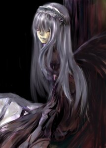 Rating: Safe Score: 0 Tags: 1girl black_dress black_wings dress frills hairband image long_hair long_sleeves looking_at_viewer solo suigintou very_long_hair wings User: admin