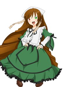 Rating: Safe Score: 0 Tags: 1girl :d blush brown_hair dress frills full_body green_dress green_eyes hat head_scarf heterochromia image long_hair long_sleeves looking_at_viewer open_mouth red_eyes smile solo suiseiseki very_long_hair white_background User: admin