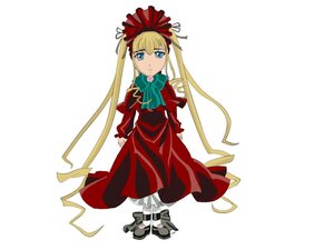 Rating: Safe Score: 0 Tags: 1girl bangs blonde_hair blue_eyes bonnet bow bowtie dress full_body green_bow green_neckwear image long_hair long_sleeves looking_at_viewer red_dress shinku shoes sidelocks simple_background smile solo standing twintails very_long_hair white_background User: admin