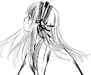 Rating: Safe Score: 0 Tags: 1girl bangs from_side greyscale hair_ribbon long_hair monochrome profile ribbon simple_background solo upper_body white_background User: admin