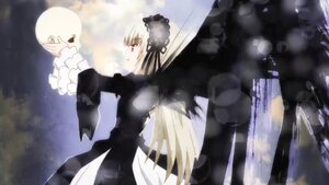 Rating: Safe Score: 0 Tags: 1girl black_ribbon black_wings blonde_hair dress dutch_angle frills hairband image long_hair long_sleeves outdoors red_eyes ribbon silver_hair solo suigintou very_long_hair wings User: admin