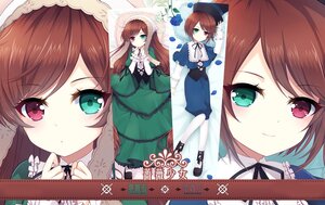 Rating: Safe Score: 0 Tags: 1girl auto_tagged blue_dress brown_hair dress flower frills green_dress heterochromia image long_hair long_sleeves looking_at_viewer multiple_views pair red_eyes ribbon smile souseiseki suiseiseki User: admin