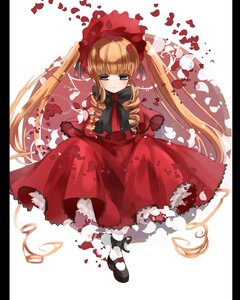 Rating: Safe Score: 0 Tags: 1girl black_border blonde_hair blue_eyes bow dress drill_hair flower image letterboxed long_hair petals pillarboxed red_dress red_flower red_rose rose rose_petals shinku shoes solo twin_drills twintails very_long_hair User: admin