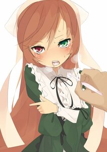 Rating: Safe Score: 0 Tags: 1girl blush brown_hair brushing_another's_teeth brushing_teeth commentary_request dress flat_chest frills green_eyes hands heterochromia highres holding_own_arm image long_hair nakamura_(marakimi) open_mouth photoshop_(medium) pov red_eyes ribbon rozen_maiden saliva saliva_trail sexually_suggestive solo solo_focus suiseiseki tears toothbrush uncommon_stimulation very_long_hair User: admin