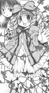 Rating: Safe Score: 0 Tags: 2girls blush bow dress drill_hair frills greyscale hair_bow hina_ichigo hinaichigo image kashiwaba_tomoe long_sleeves monochrome multiple_girls open_mouth ribbon solo twin_drills User: admin