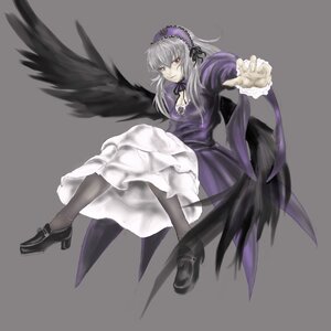 Rating: Safe Score: 0 Tags: 1girl black_wings dress frills full_body grey_background hairband image long_hair long_sleeves looking_at_viewer puffy_sleeves red_eyes shoes silver_hair simple_background solo suigintou wings User: admin