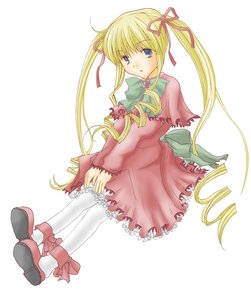 Rating: Safe Score: 0 Tags: 1girl artist_request blonde_hair blue_eyes bow capelet dress frilled_dress frills full_body hair_bow hair_ribbon image long_hair long_sleeves looking_at_viewer pantyhose pink_dress red_dress red_footwear ribbon rozen_maiden shinku shoes simple_background sitting solo striped twintails very_long_hair white_background white_legwear User: admin