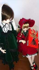 Rating: Safe Score: 0 Tags: 2girls blonde_hair blue_eyes bonnet bow doll dress frills long_hair long_sleeves multiple_dolls multiple_girls red_dress shinku sitting tagme User: admin