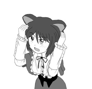 Rating: Safe Score: 0 Tags: 1girl animal_ears blush cat_ears frills greyscale image long_sleeves monochrome open_mouth ribbon skirt solo souseiseki striped vertical_stripes User: admin