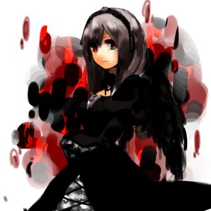 Rating: Safe Score: 0 Tags: 1girl bangs black_dress black_hair blue_eyes closed_mouth dress hairband heterochromia image long_hair long_sleeves looking_at_viewer red_eyes solo suigintou white_background wings User: admin