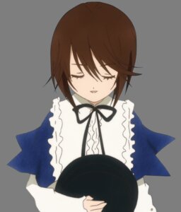 Rating: Safe Score: 0 Tags: 1girl brown_hair camera closed_eyes frills hat hat_removed headwear_removed holding holding_hat image long_sleeves ribbon short_hair solo souseiseki transparent_background upper_body User: admin