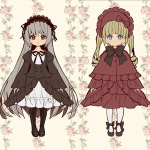 Rating: Safe Score: 0 Tags: 2girls black_footwear blonde_hair blue_eyes blush bonnet bow dress flower frills gothic_lolita hairband image lolita_fashion long_hair long_sleeves looking_at_viewer multiple_girls pair pantyhose red_dress rose shinku shoes skirt_hold smile standing striped suigintou twintails very_long_hair User: admin