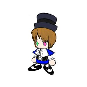 Rating: Safe Score: 0 Tags: 1girl auto_tagged bowtie brown_hair chibi full_body green_eyes hat heterochromia image long_sleeves looking_at_viewer red_eyes short_hair simple_background solo souseiseki top_hat white_background User: admin
