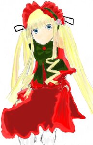 Rating: Safe Score: 0 Tags: 1girl auto_tagged blonde_hair blue_eyes bow bowtie cowboy_shot dress image long_hair long_sleeves looking_at_viewer red_dress shinku simple_background solo standing very_long_hair white_background User: admin