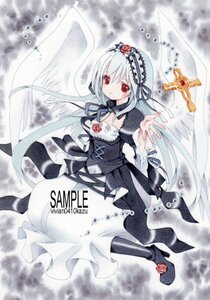 Rating: Safe Score: 0 Tags: 1girl dress flower frills hairband image long_hair long_sleeves looking_at_viewer red_eyes ribbon rose solo suigintou white_hair wings User: admin